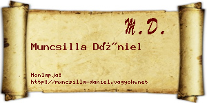 Muncsilla Dániel névjegykártya